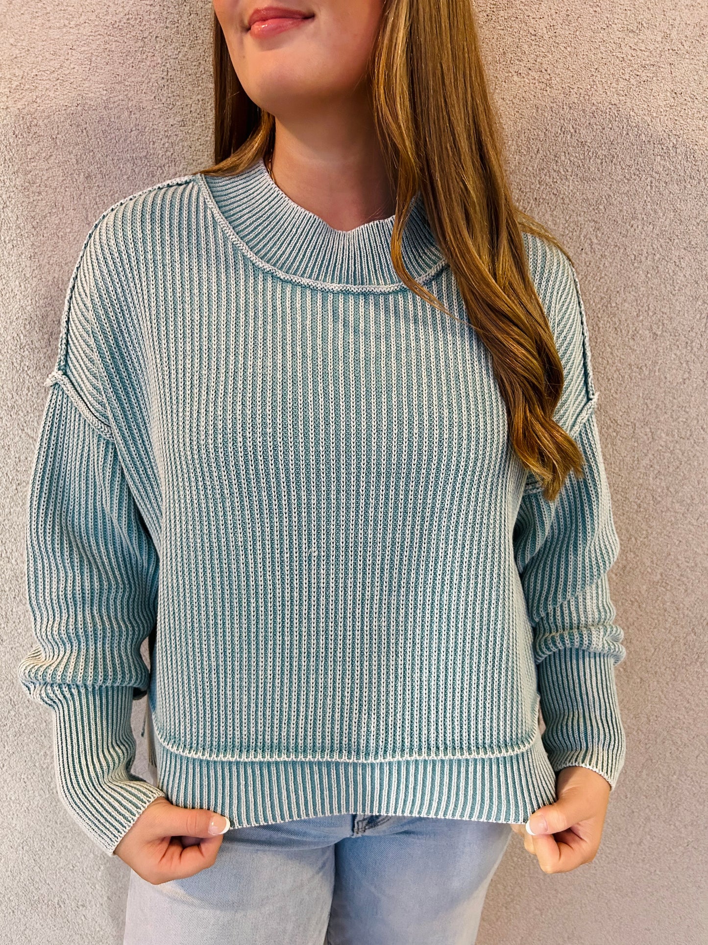 Last Call Blue Sweater