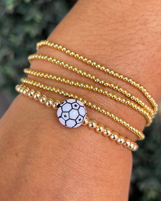 Soccer Ball Beaded Bracelet