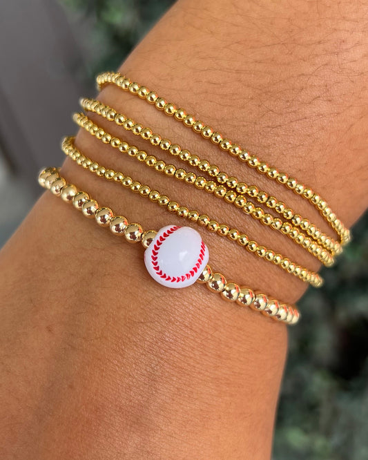 Baseball Beaded Bracelet