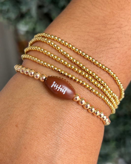 Football Beaded Bracelet