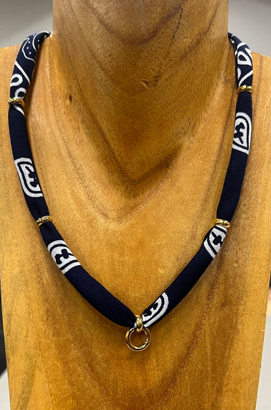 Charm Bandit Navy Necklace