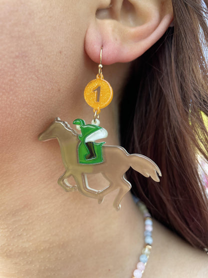 Derby Racehorse Earrings