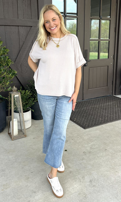 Always a Favorite Ash Mocha Top