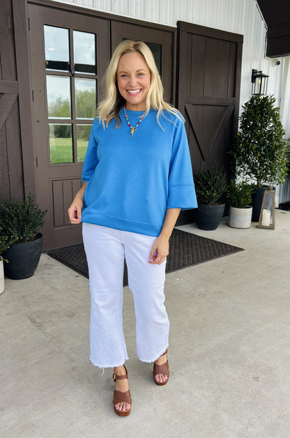 Classic Simplicity Blue Top