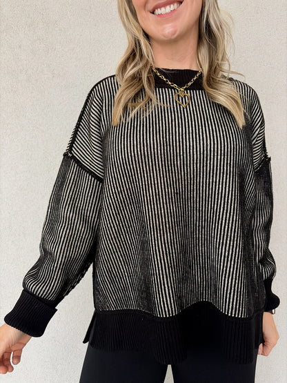 Chasing Chill Black Sweater