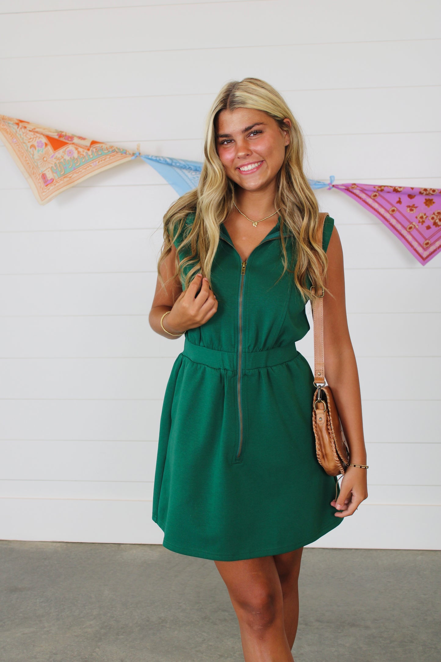 Finding Comfort Hunter Green Dress