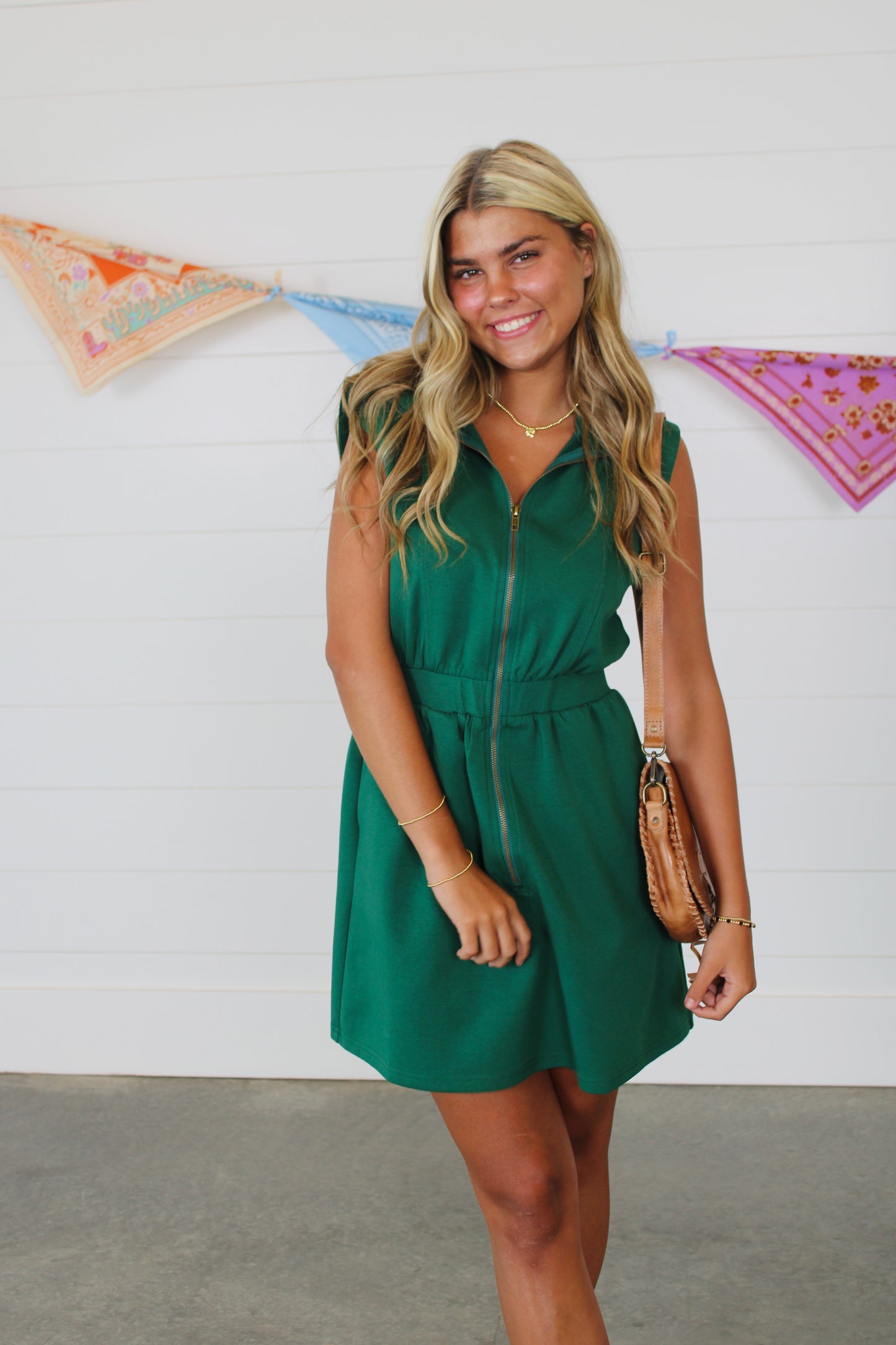 Finding Comfort Hunter Green Dress