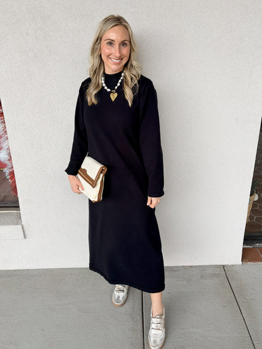 Effortless Grace Black Dress