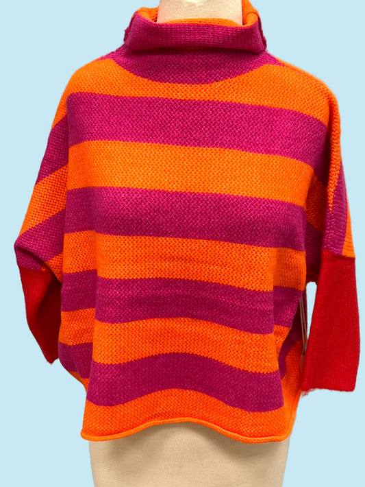 London Stripe Coral Multi Sweater