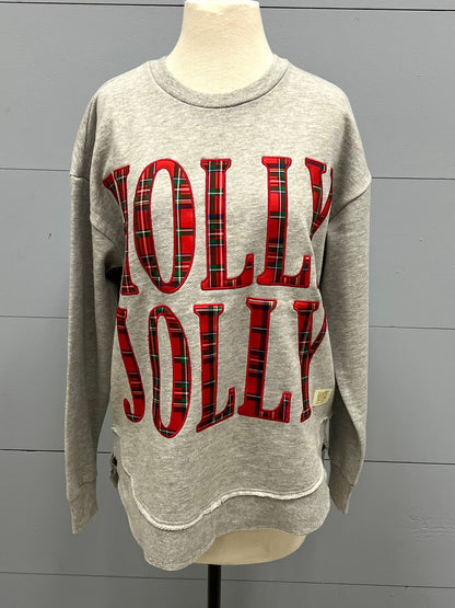 Holly Jolly Blast Grey Sweatshirt