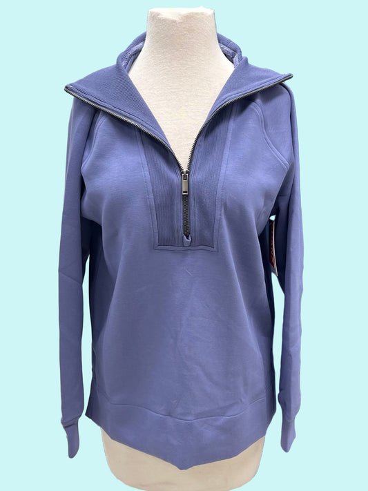 AirEssentials Brushed Half Zip Pewter Tunic Top