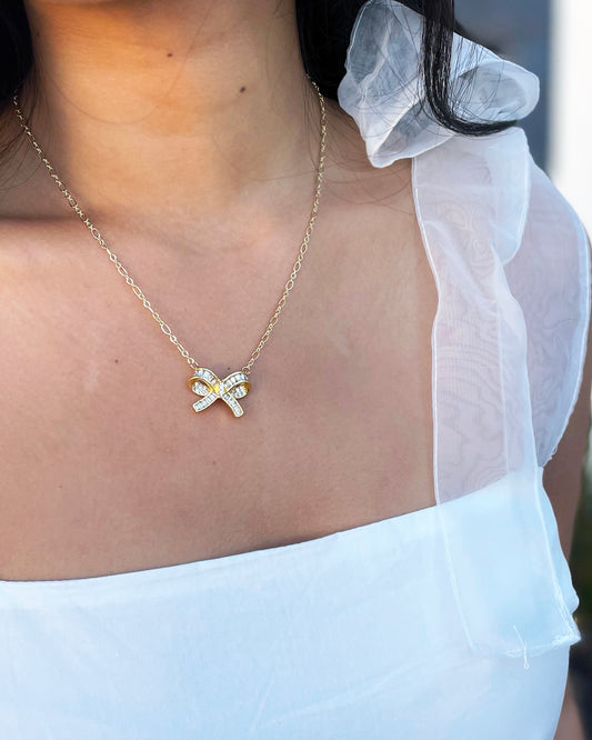 Outside The Box Bow Necklace