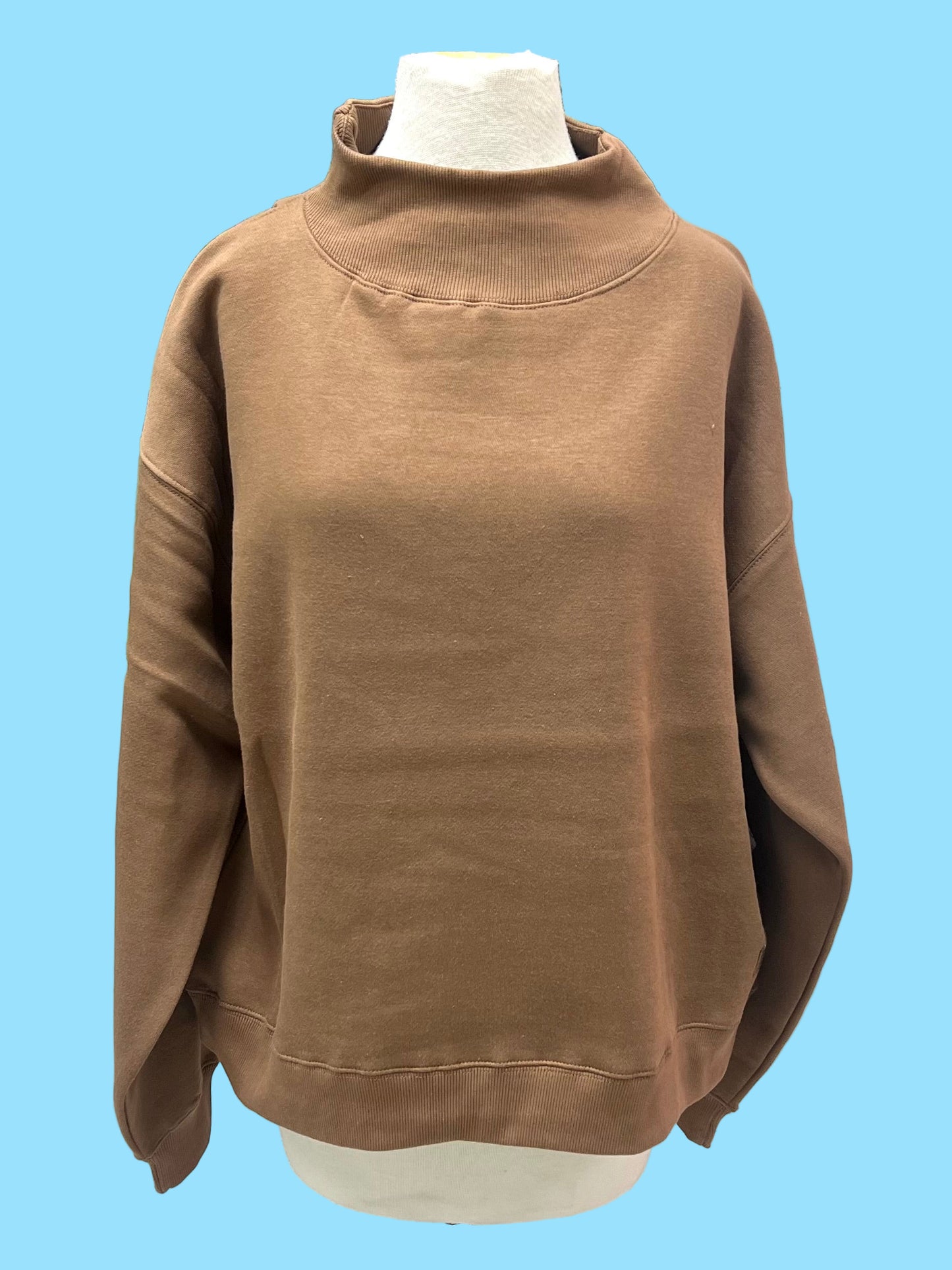 Lingo Mock Crew Acorn Fleece Sweatshirt