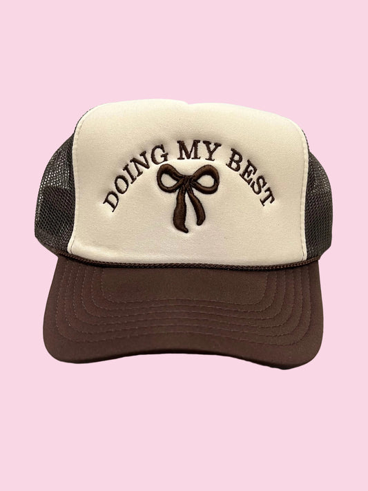 Doing My Best Brown Cap