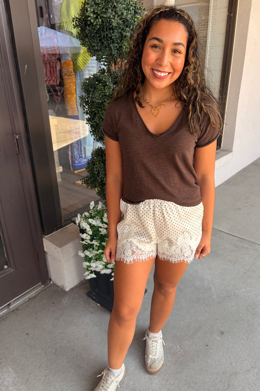 The Dotty Cream Shorts