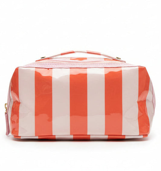 Summer Stripe Pink/Orange Cosmetic Bag