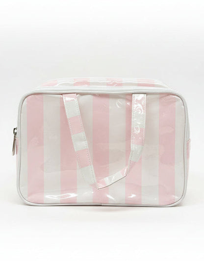 Getaway Glam Pink/White Cosmetic Bag