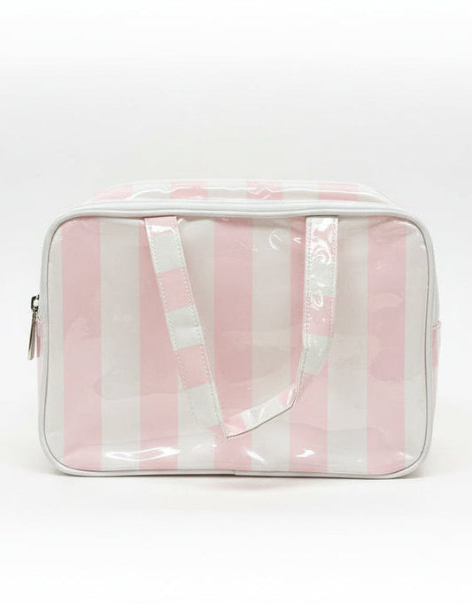 Getaway Glam Pink/White Cosmetic Bag