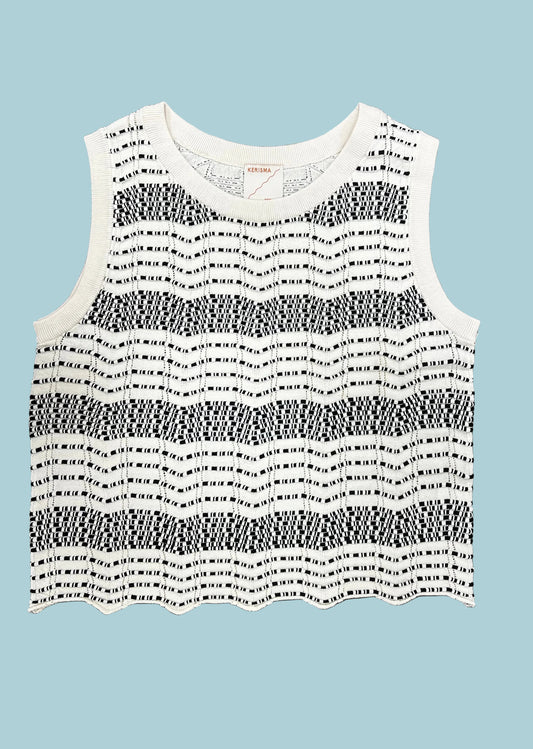 Creste Ivory Black Top