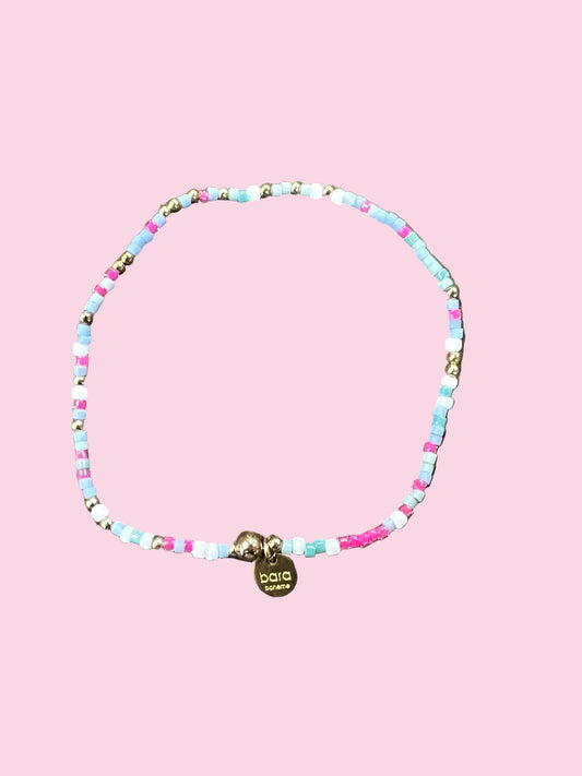 Colorful #3 with 14K Gold Filled Beaded Bracelet