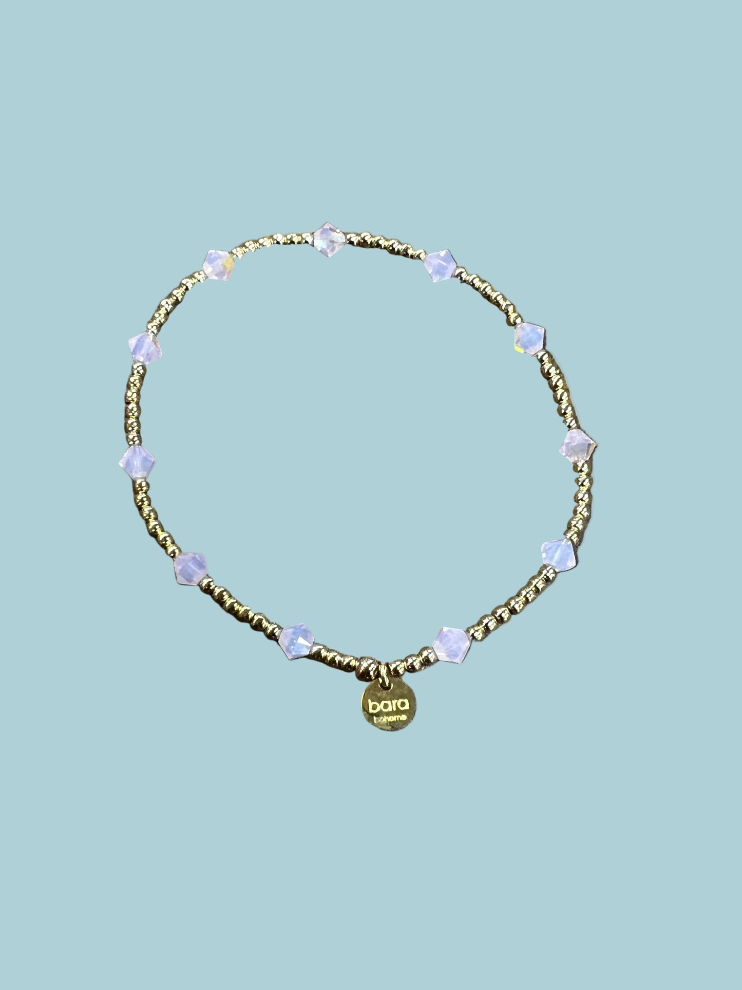 Crystal By Yard Rose Water Opal 14K Gold Filled Beaded Bracelet