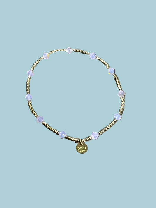 Crystal By Yard Rose Water Opal 14K Gold Filled Beaded Bracelet