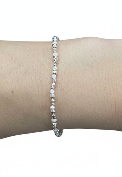 Jolie Sterling Silver Beaded Bracelet