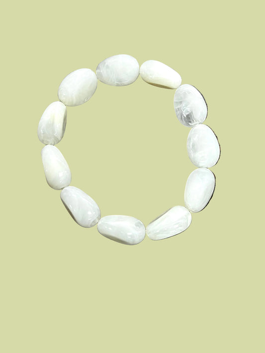 Essential Bead White Bracelet