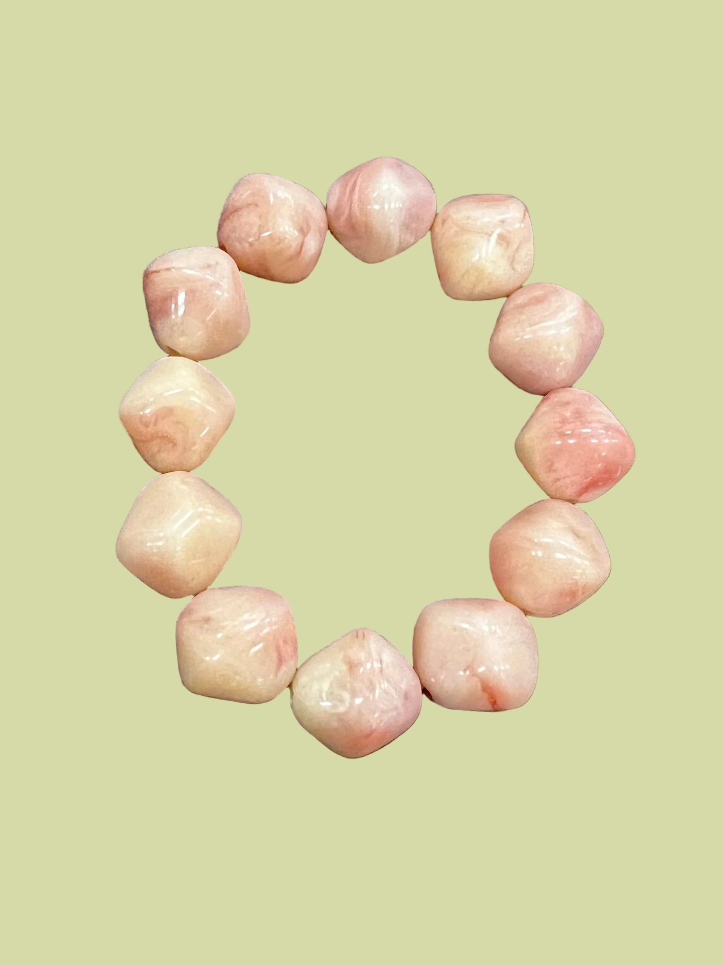 Rainbow Drip Peach Bracelet