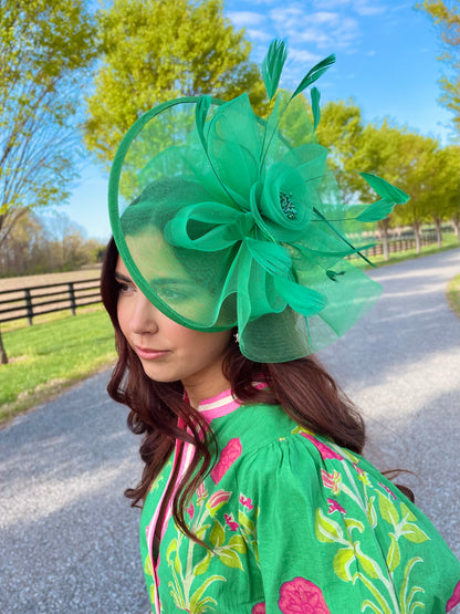 Runway Rose Green Fascinator