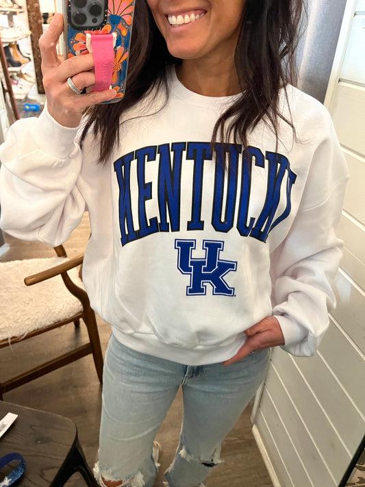 Kentucky White Crewneck Sweatshirt