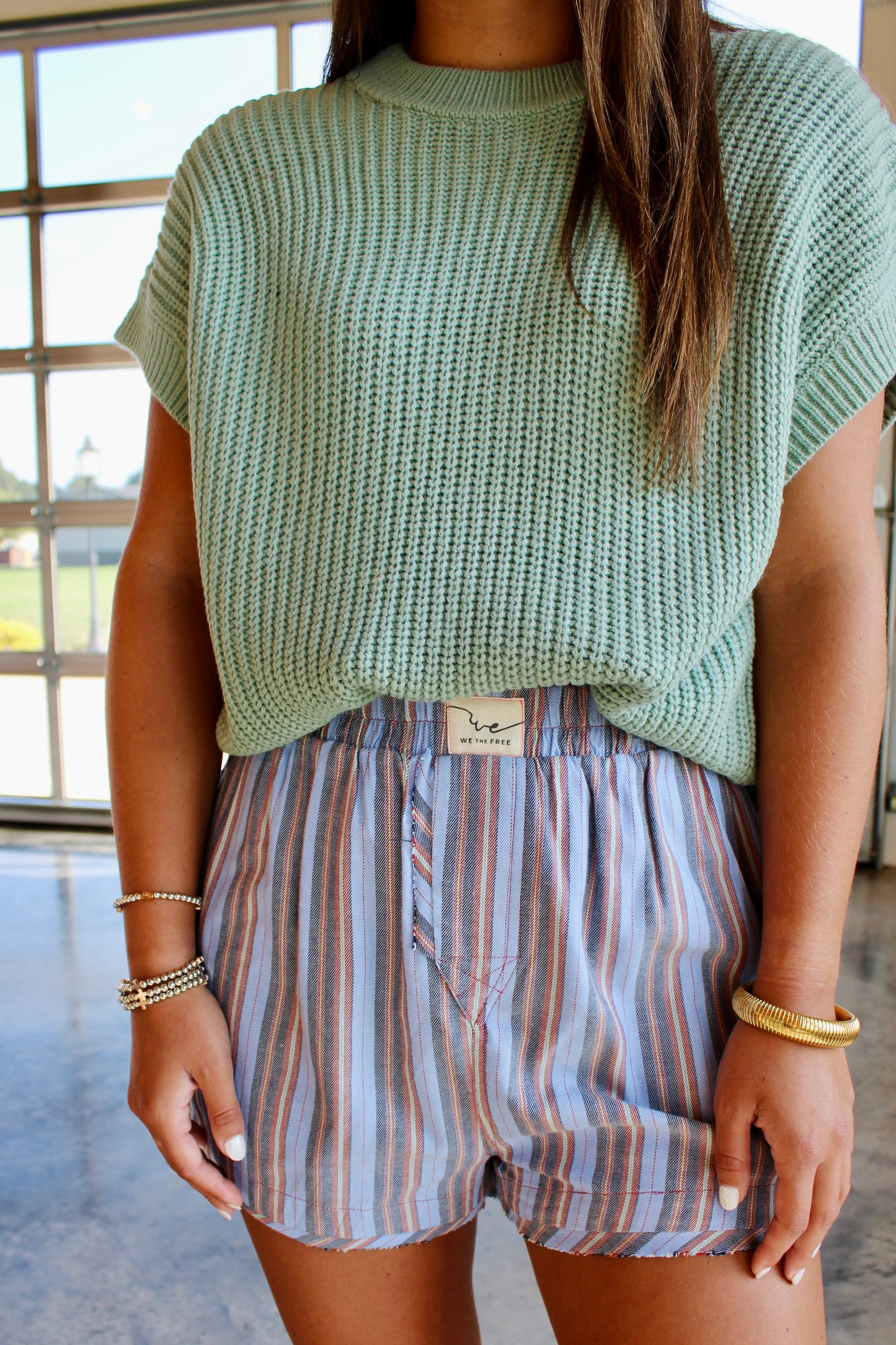 Looking Comfy Sage Green Sweater Top