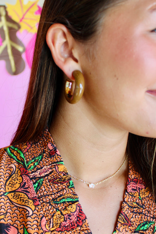 Hazel Hug Hoop Earrings