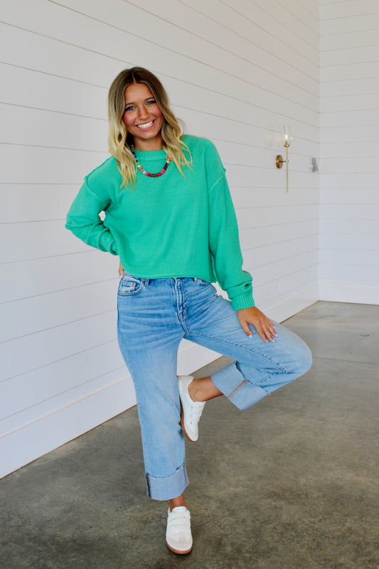Naturally Cool Green Sweater