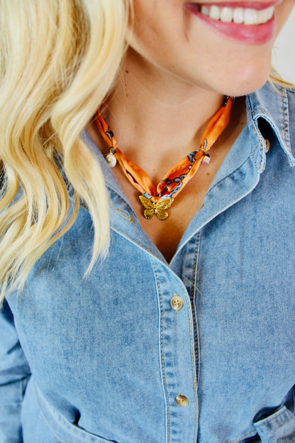 Tied Together 63 Scarf Necklace