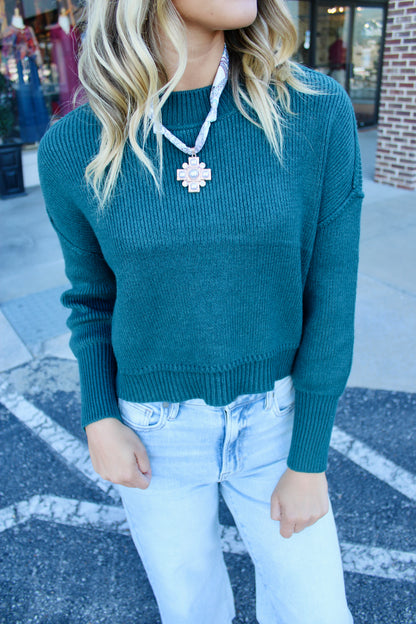 Sumire Deep Spruce Sweater