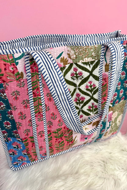 Multicolor Patchwork Tote Bag