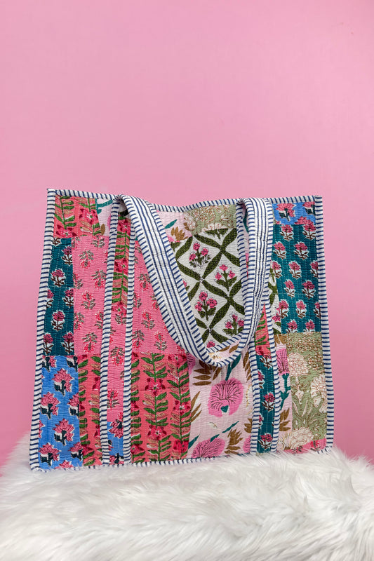 Multicolor Patchwork Tote Bag