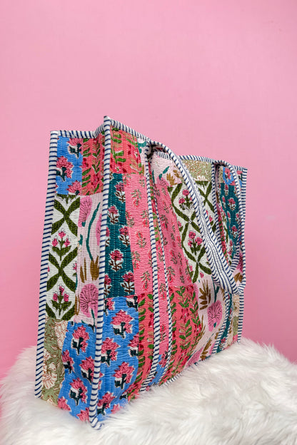 Multicolor Patchwork Tote Bag