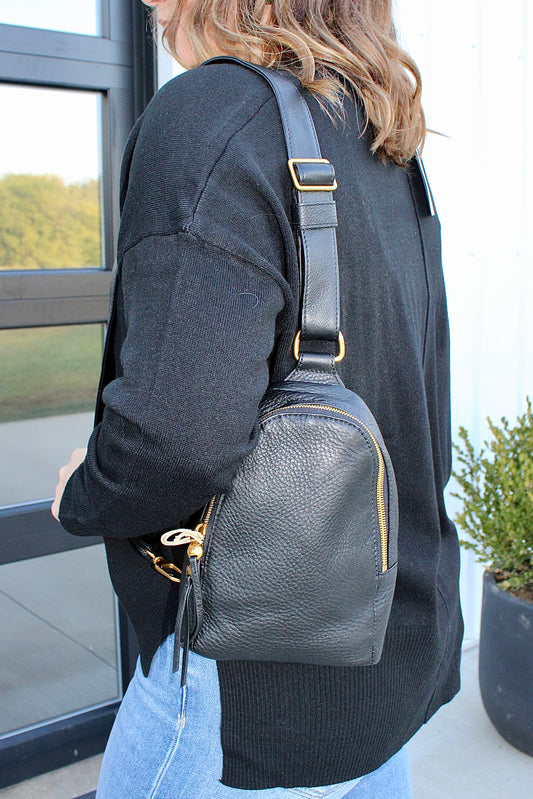 Fern Black Sling Bag