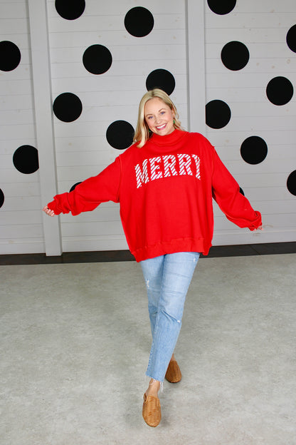 Merry Moment Red Sweatshirt