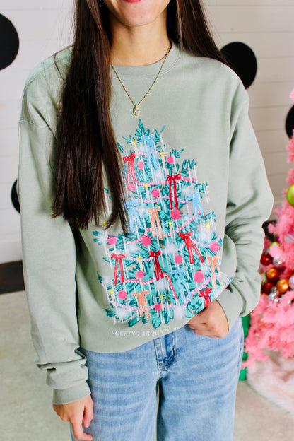 Christmas Tinsel Tree Sweatshirt