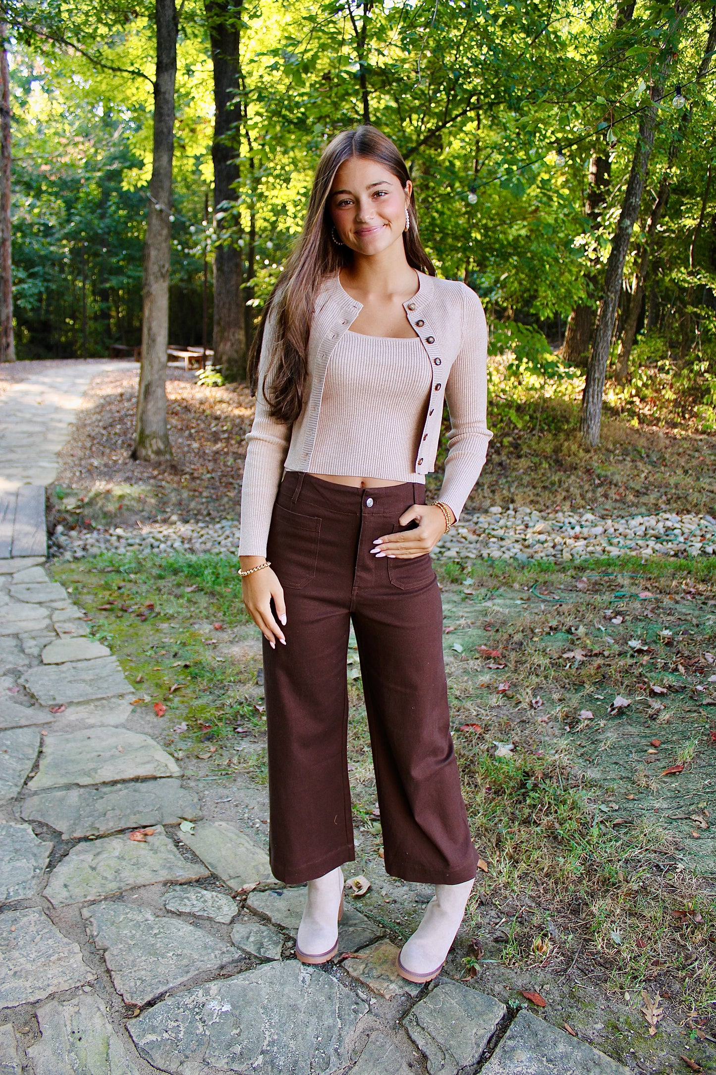 Whatever She Wants Khaki Cardigan