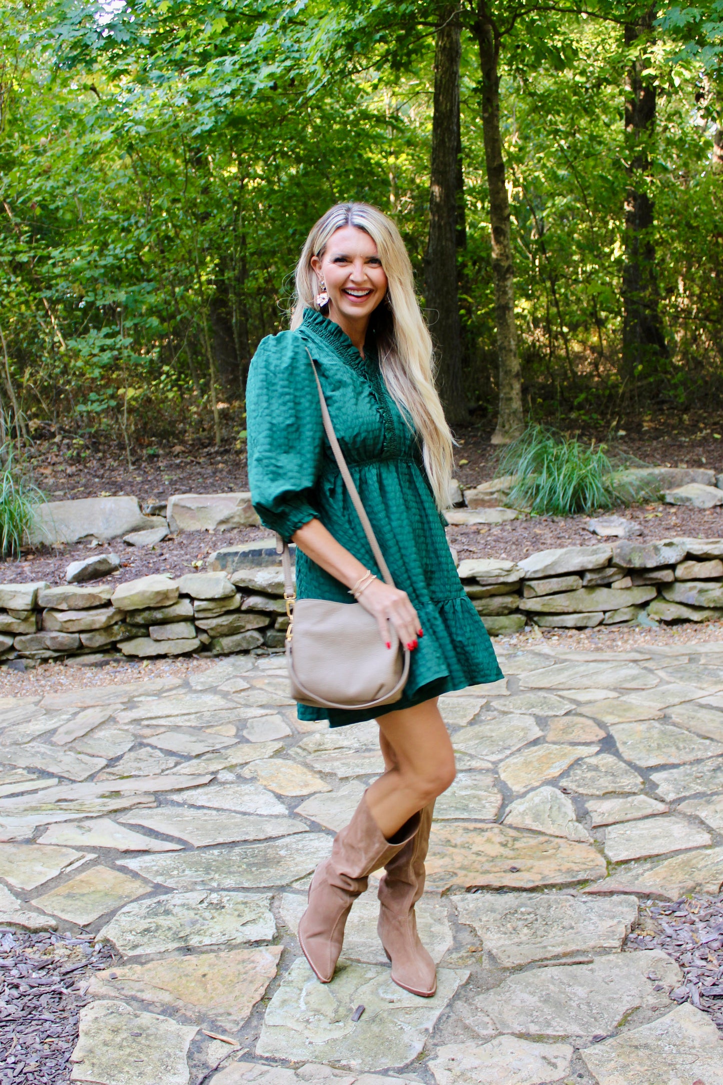 Down the Lane Green Dress