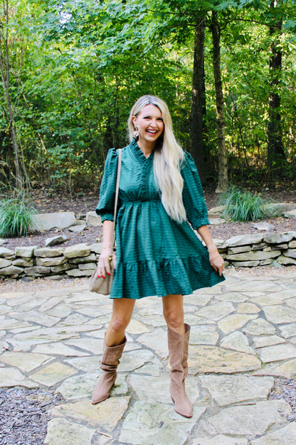 Down the Lane Green Dress