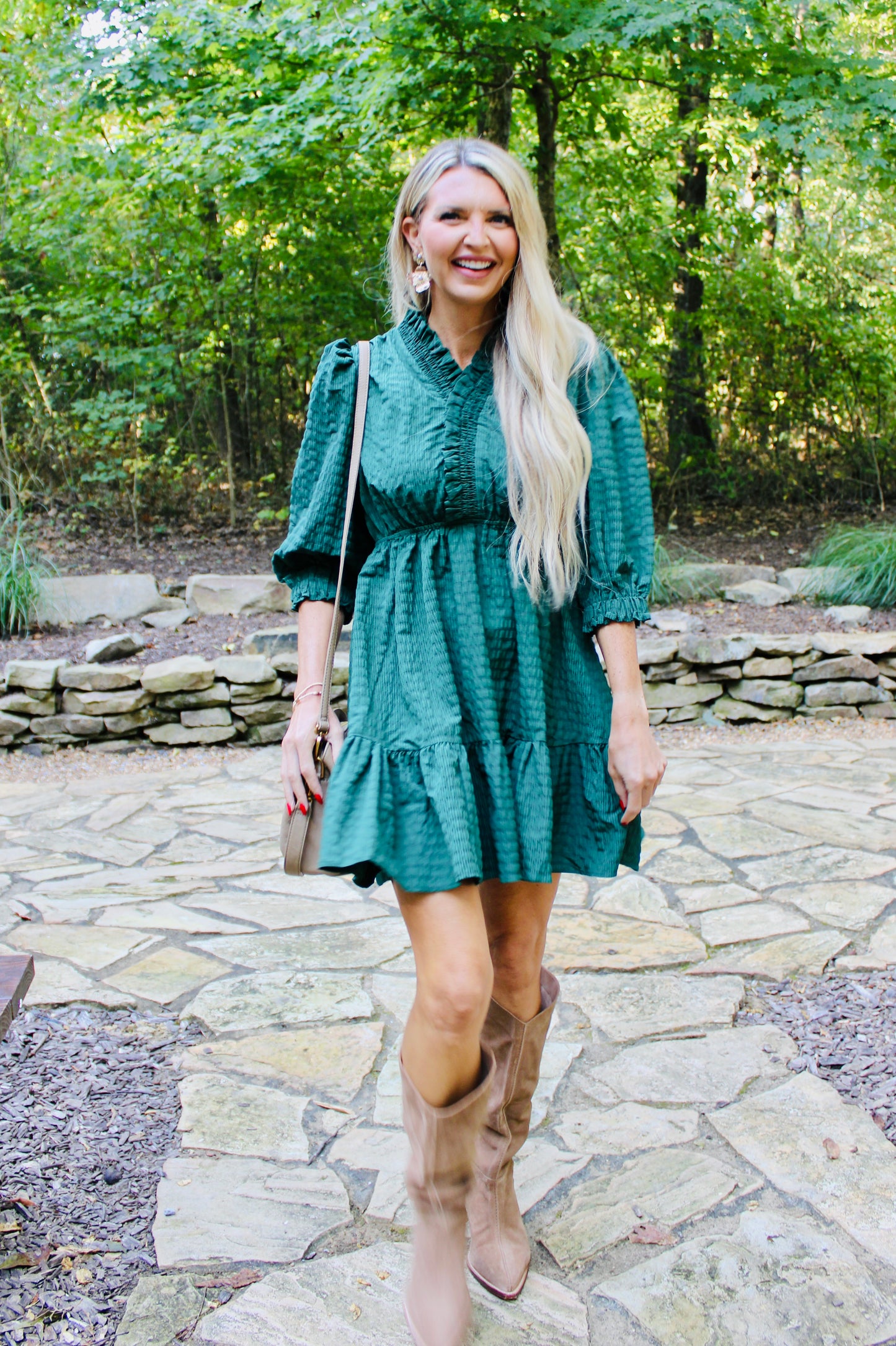 Down the Lane Green Dress