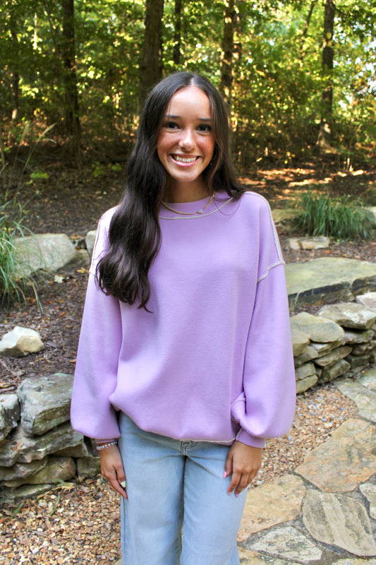 Doing It My Way Lilac Sweater