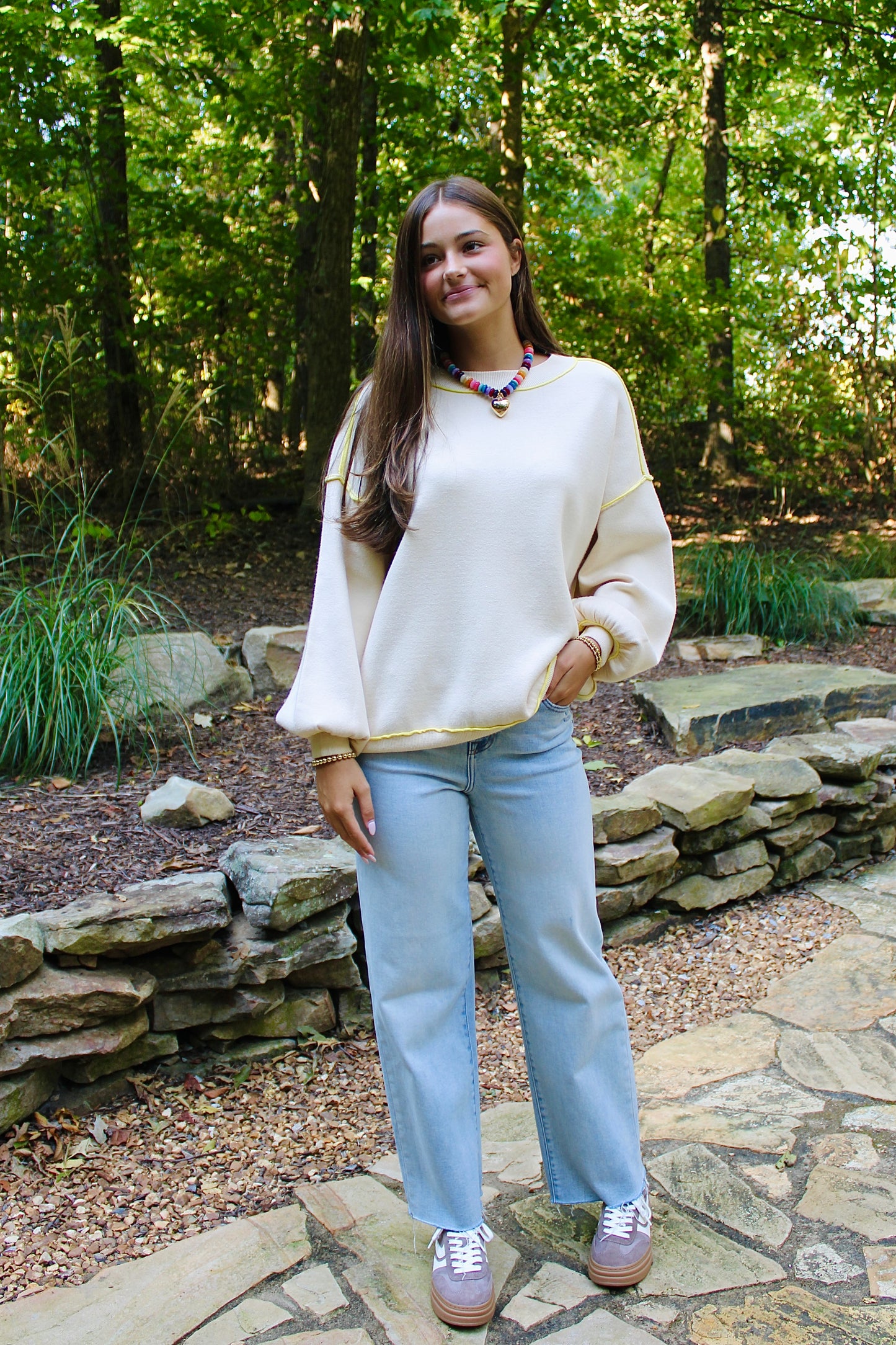 Doing It My Way Cream Sweater