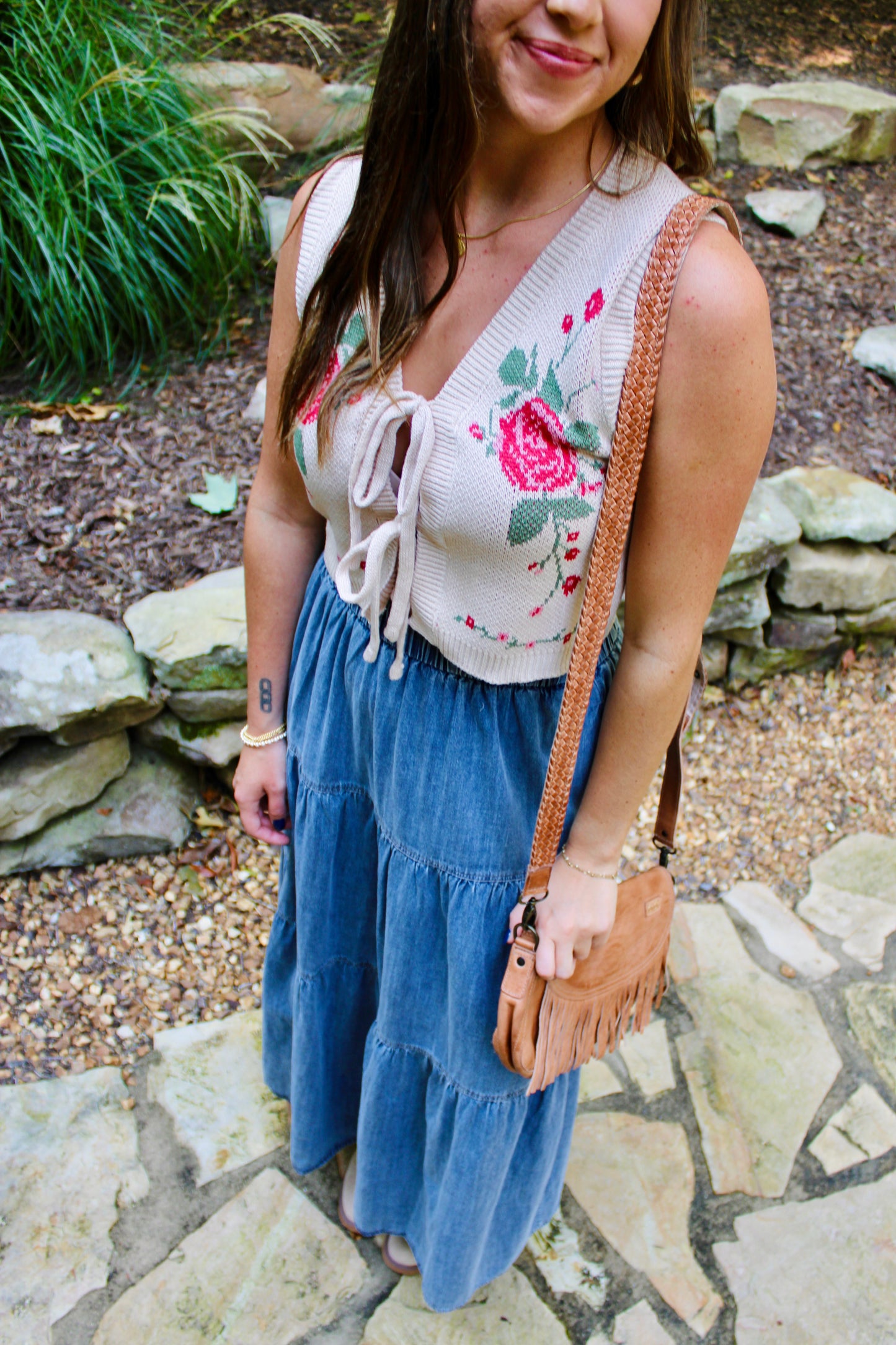 Retro Garden Sweater Vest