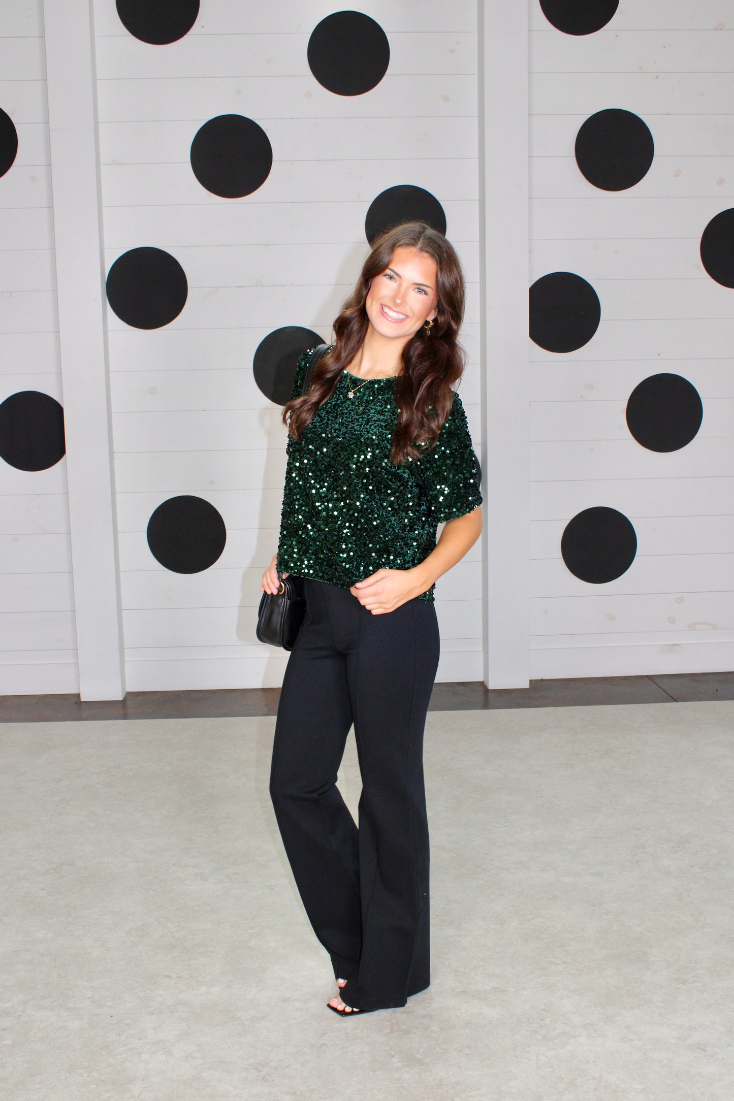 Glamorous Moments Green Top